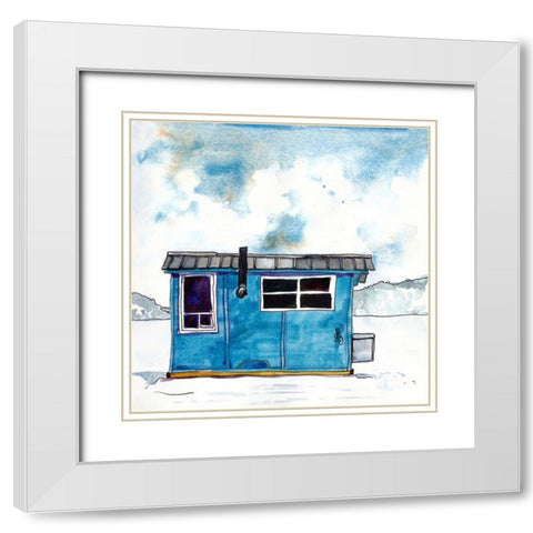 Cabin Scape III White Modern Wood Framed Art Print with Double Matting by McCreery, Paul