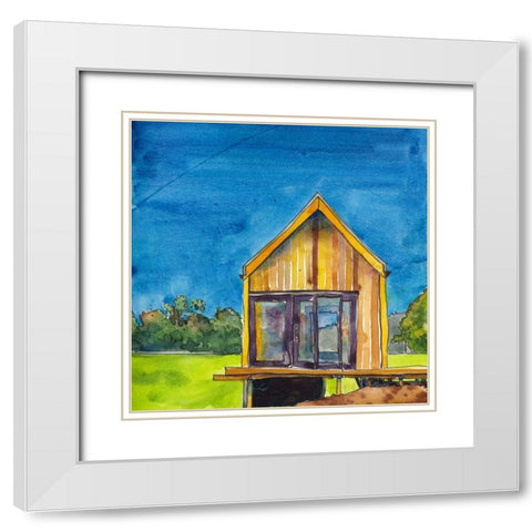 Cabin Scape VI White Modern Wood Framed Art Print with Double Matting by McCreery, Paul