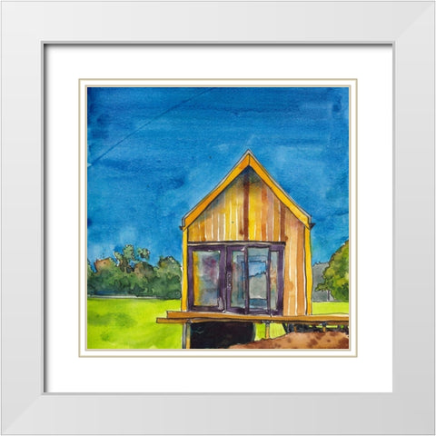 Cabin Scape VI White Modern Wood Framed Art Print with Double Matting by McCreery, Paul