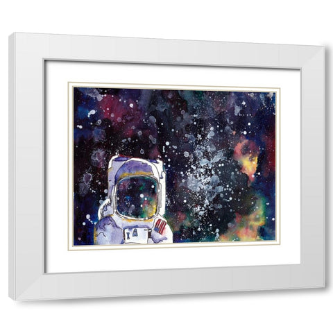 Night Sky I White Modern Wood Framed Art Print with Double Matting by McCreery, Paul