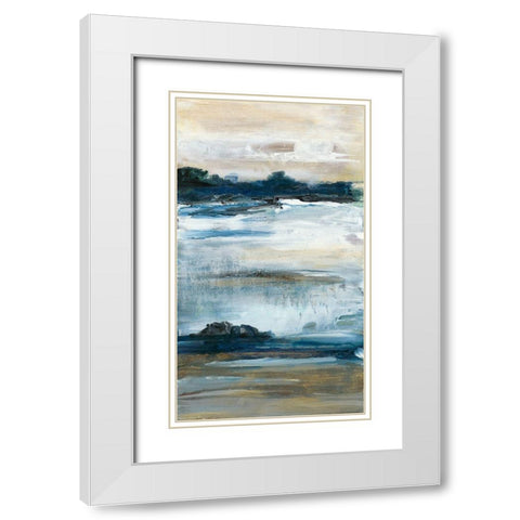 Purity I White Modern Wood Framed Art Print with Double Matting by Bramma, Lila