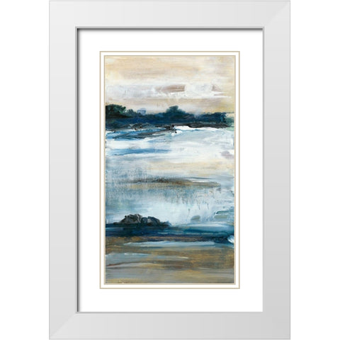 Purity I White Modern Wood Framed Art Print with Double Matting by Bramma, Lila