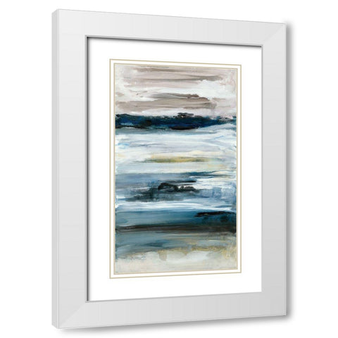 Purity II White Modern Wood Framed Art Print with Double Matting by Bramma, Lila