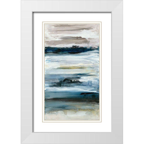 Purity II White Modern Wood Framed Art Print with Double Matting by Bramma, Lila