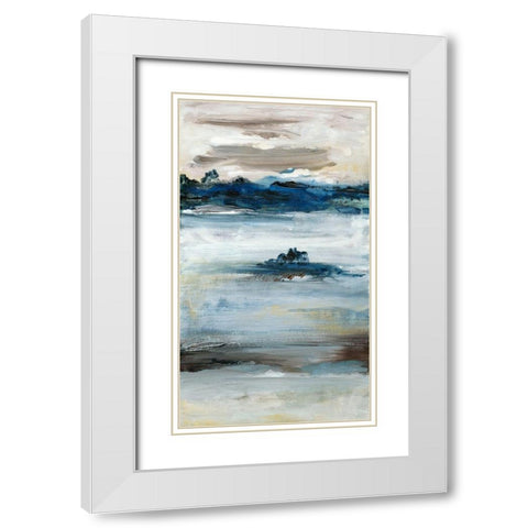 Purity III White Modern Wood Framed Art Print with Double Matting by Bramma, Lila