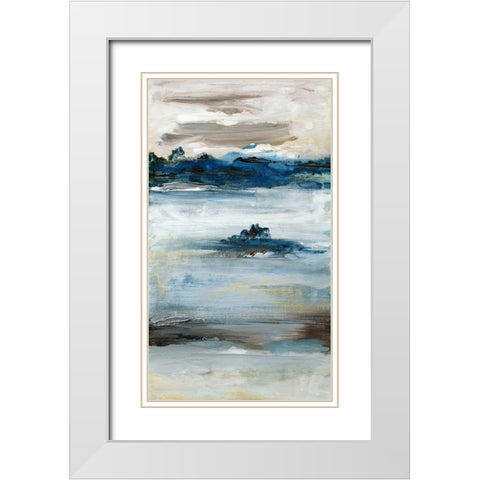 Purity III White Modern Wood Framed Art Print with Double Matting by Bramma, Lila