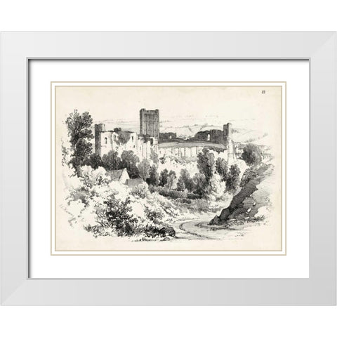 Idyllic Landscape III White Modern Wood Framed Art Print with Double Matting by Harding, J.D.