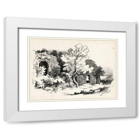 Idyllic Landscape VI White Modern Wood Framed Art Print with Double Matting by Harding, J.D.