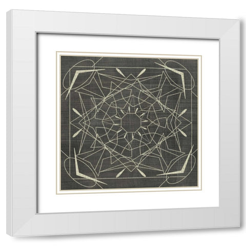 Geometric Tile VII White Modern Wood Framed Art Print with Double Matting by Zarris, Chariklia