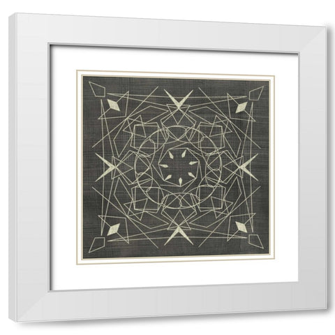 Geometric Tile VIII White Modern Wood Framed Art Print with Double Matting by Zarris, Chariklia