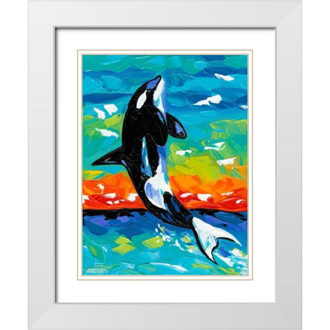 Ocean Friends I White Modern Wood Framed Art Print with Double Matting by Vitaletti, Carolee