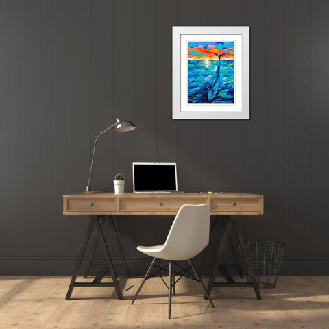 Ocean Friends II White Modern Wood Framed Art Print with Double Matting by Vitaletti, Carolee