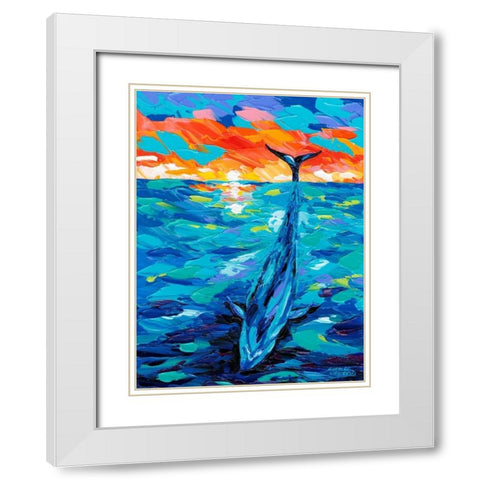 Ocean Friends II White Modern Wood Framed Art Print with Double Matting by Vitaletti, Carolee