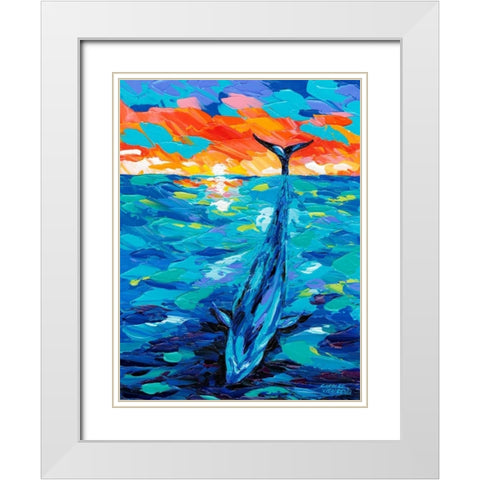 Ocean Friends II White Modern Wood Framed Art Print with Double Matting by Vitaletti, Carolee