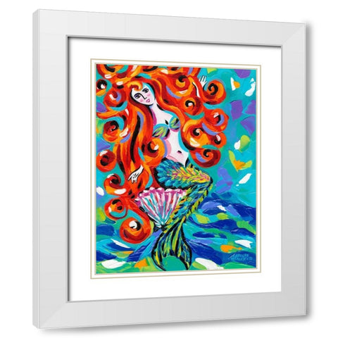 Ocean Friends IV White Modern Wood Framed Art Print with Double Matting by Vitaletti, Carolee