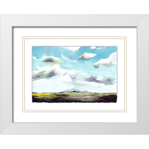 Sky View I White Modern Wood Framed Art Print with Double Matting by McCreery, Paul