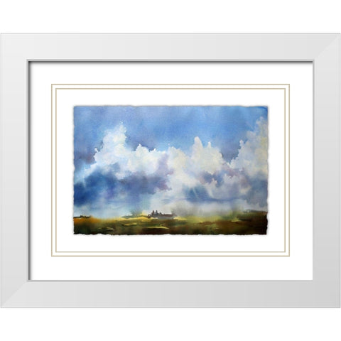 Sky View IV White Modern Wood Framed Art Print with Double Matting by McCreery, Paul