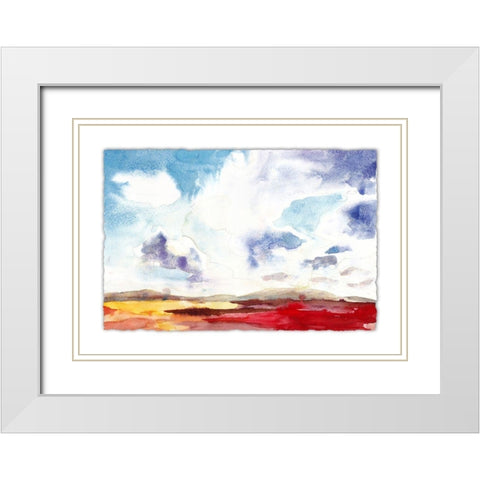 Sky View V White Modern Wood Framed Art Print with Double Matting by McCreery, Paul