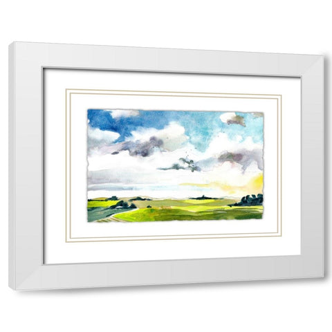 Sky View VI White Modern Wood Framed Art Print with Double Matting by McCreery, Paul