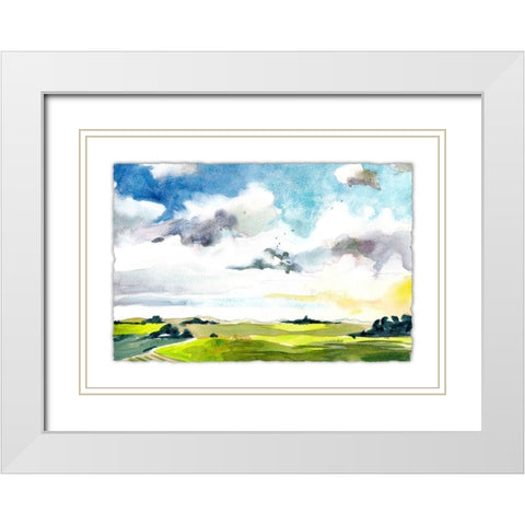 Sky View VI White Modern Wood Framed Art Print with Double Matting by McCreery, Paul