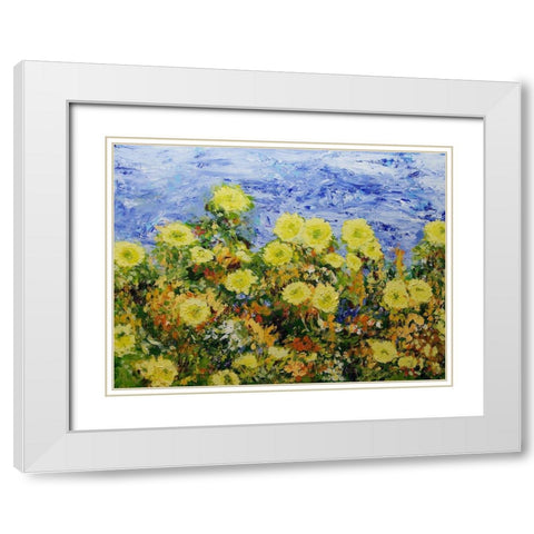 Storm over Summer Garden White Modern Wood Framed Art Print with Double Matting by Friedlander, Allan