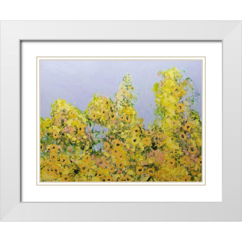 Clinging Vines White Modern Wood Framed Art Print with Double Matting by Friedlander, Allan