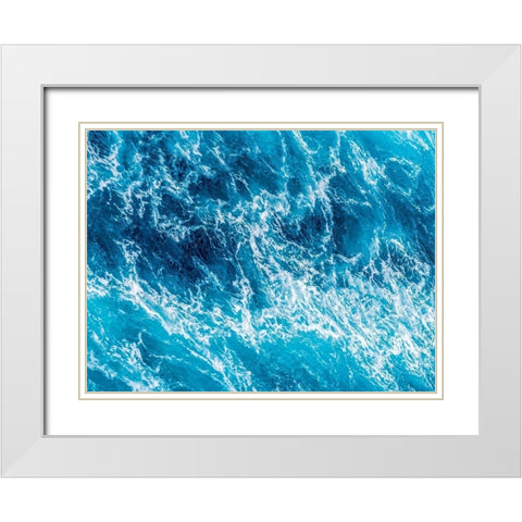 Turbulent Tasman Sea III White Modern Wood Framed Art Print with Double Matting by Bane, Eva