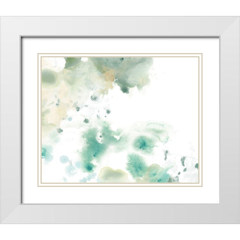Marble Seafoam I White Modern Wood Framed Art Print with Double Matting by Vess, June Erica