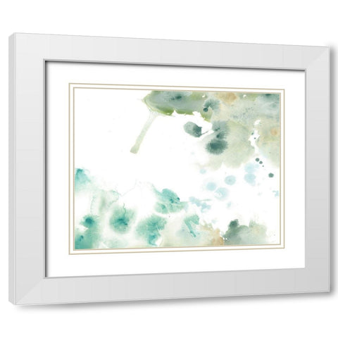 Marble Seafoam II White Modern Wood Framed Art Print with Double Matting by Vess, June Erica