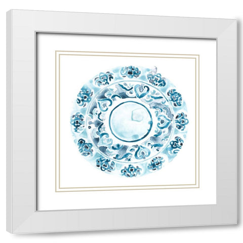 Porcelain Design II White Modern Wood Framed Art Print with Double Matting by Vess, June Erica