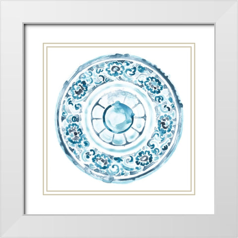Porcelain Design IV White Modern Wood Framed Art Print with Double Matting by Vess, June Erica