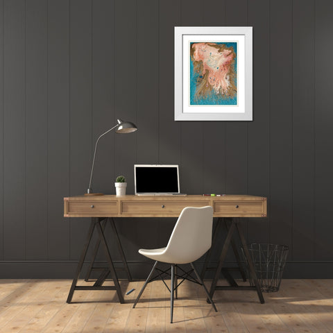 Reef I White Modern Wood Framed Art Print with Double Matting by Ludwig, Alicia