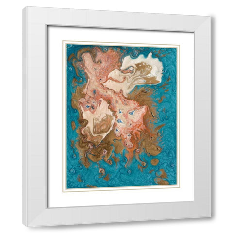 Reef II White Modern Wood Framed Art Print with Double Matting by Ludwig, Alicia