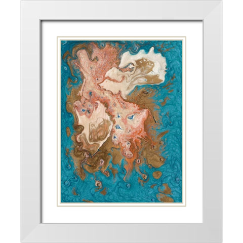 Reef II White Modern Wood Framed Art Print with Double Matting by Ludwig, Alicia