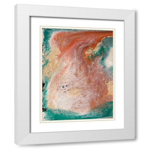 Coralline I White Modern Wood Framed Art Print with Double Matting by Ludwig, Alicia