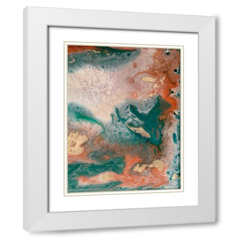 Coralline II White Modern Wood Framed Art Print with Double Matting by Ludwig, Alicia