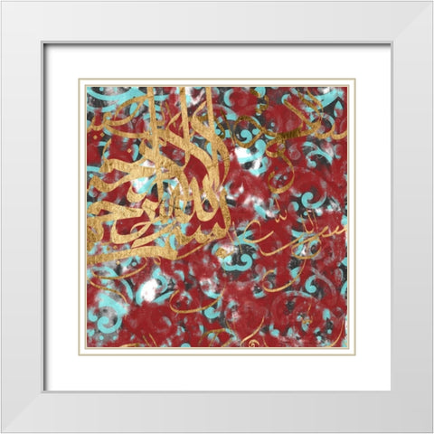 Arabic Abstract IV White Modern Wood Framed Art Print with Double Matting by Goldberger, Jennifer