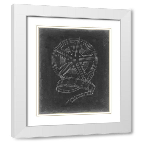 Film and Reel Blueprint II White Modern Wood Framed Art Print with Double Matting by Harper, Ethan