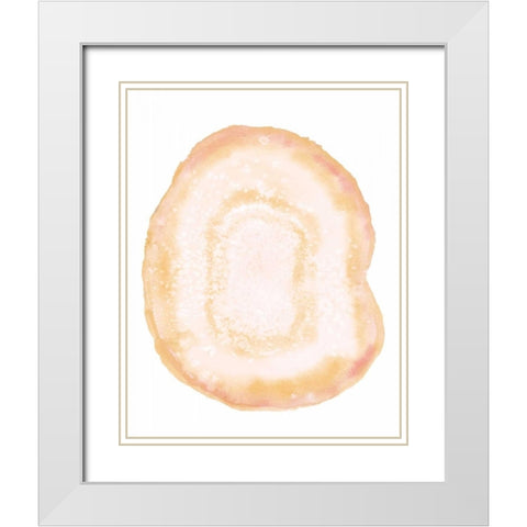 Custom Radiant Geode III White Modern Wood Framed Art Print with Double Matting by McCavitt, Naomi