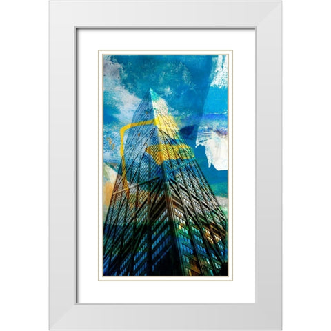 Hancock Building, Chicago White Modern Wood Framed Art Print with Double Matting by Jasper, Sisa