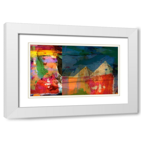 Pharaohs and Pyramids II White Modern Wood Framed Art Print with Double Matting by Jasper, Sisa