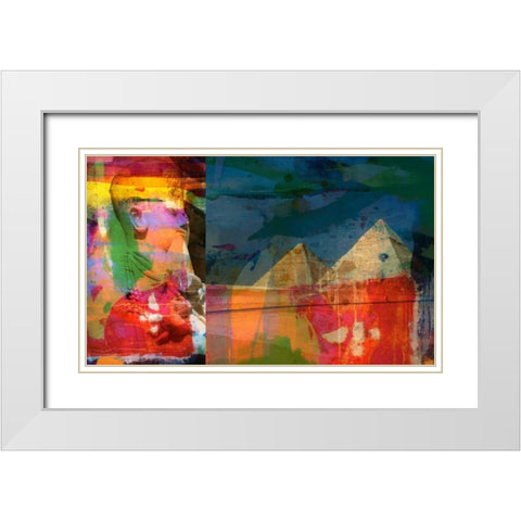 Pharaohs and Pyramids II White Modern Wood Framed Art Print with Double Matting by Jasper, Sisa
