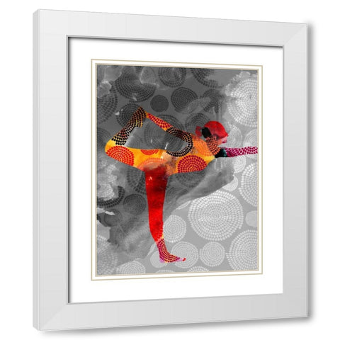 Yoga Pose II White Modern Wood Framed Art Print with Double Matting by Jasper, Sisa