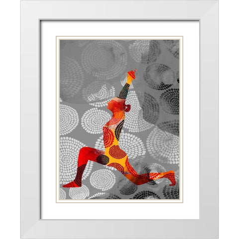 Yoga Pose IV White Modern Wood Framed Art Print with Double Matting by Jasper, Sisa