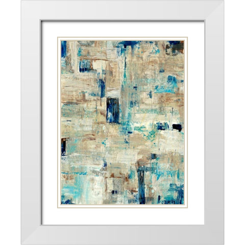 Aqua Separation II White Modern Wood Framed Art Print with Double Matting by OToole, Tim