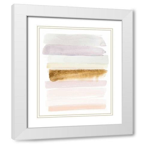 Pastel Sweep I White Modern Wood Framed Art Print with Double Matting by Popp, Grace