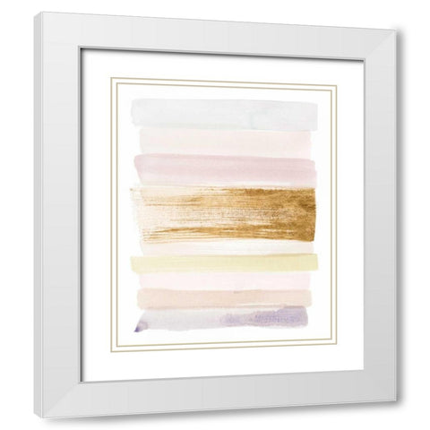Pastel Sweep II White Modern Wood Framed Art Print with Double Matting by Popp, Grace