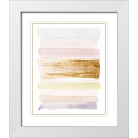 Pastel Sweep II White Modern Wood Framed Art Print with Double Matting by Popp, Grace