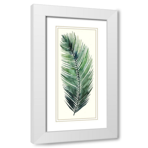 Dancing Palm I White Modern Wood Framed Art Print with Double Matting by Popp, Grace