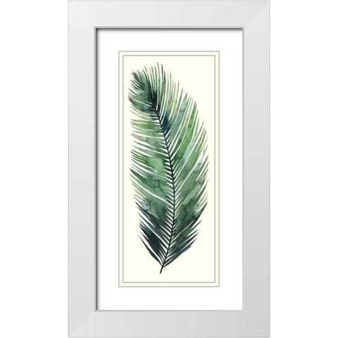 Dancing Palm I White Modern Wood Framed Art Print with Double Matting by Popp, Grace